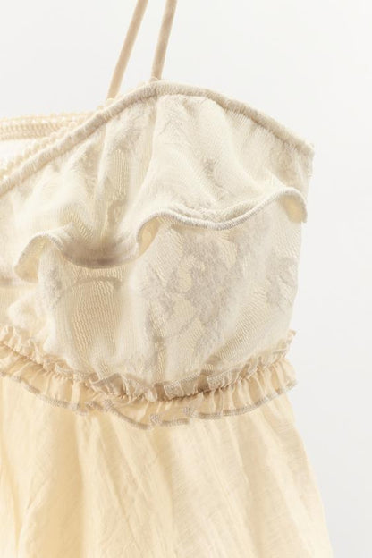 Top lingerie contrasté en dentelle