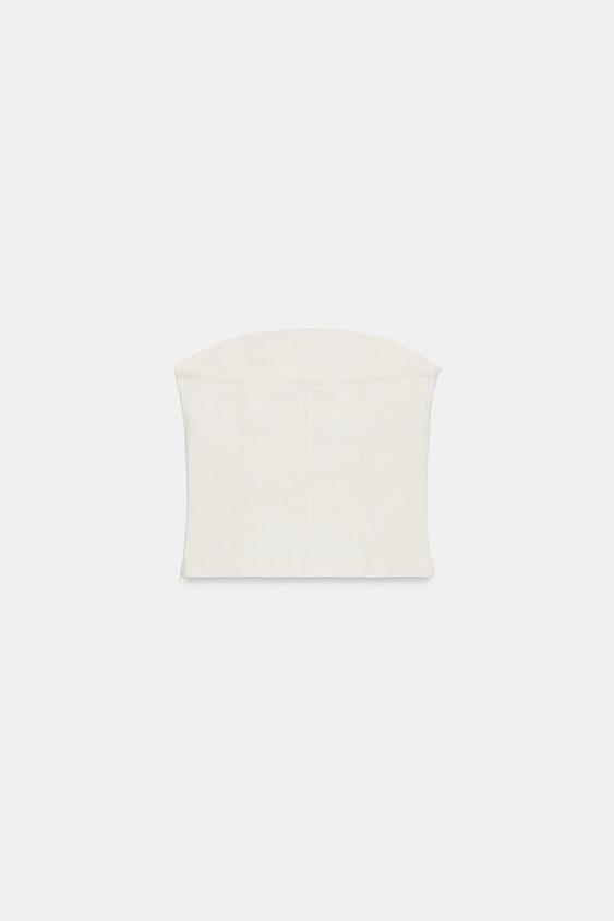 Top bustier à brandebourgs