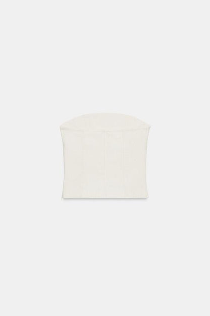 Top bustier à brandebourgs