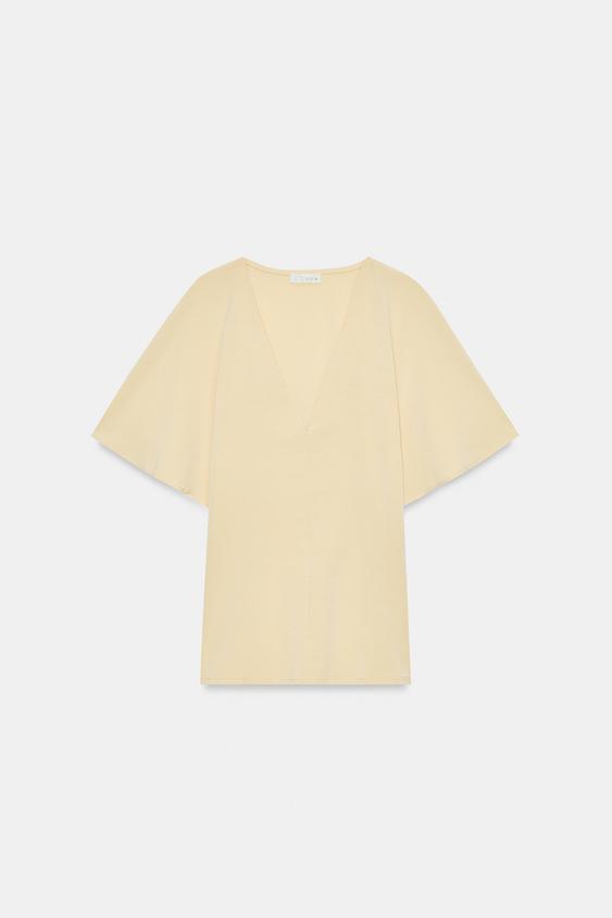 Top fluide à décolleté en V