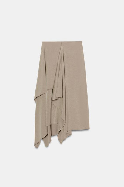 Jupe asymétrique fluide