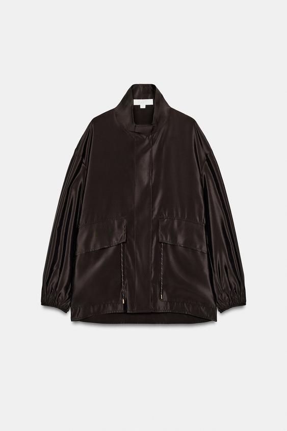 Veste à col montant taille réglable