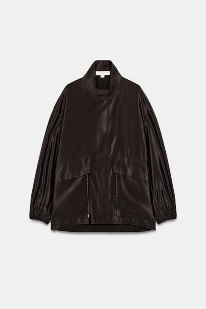 Veste à col montant taille réglable