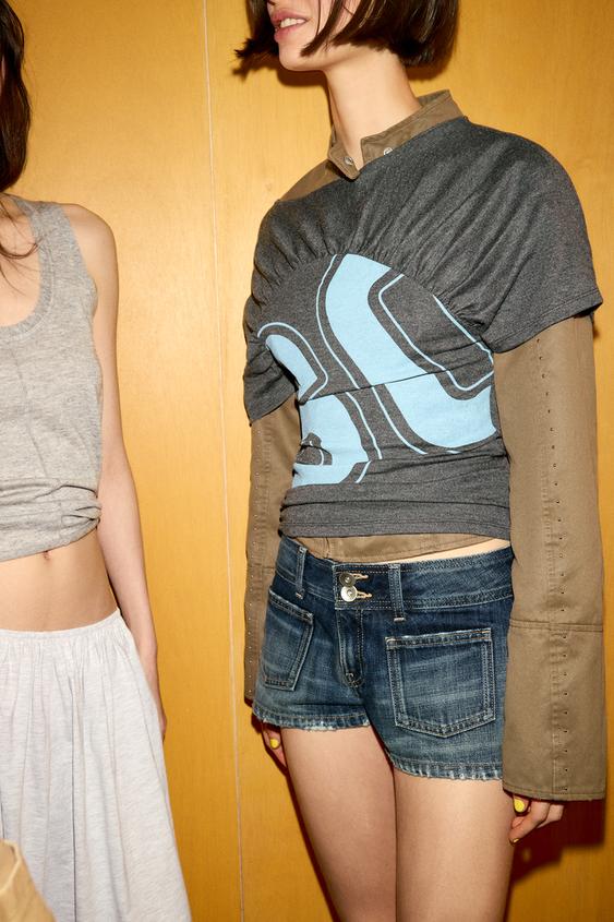 T-shirt à fronces et numéro