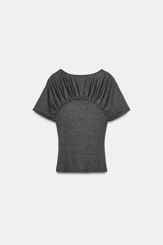 T-shirt à fronces et numéro