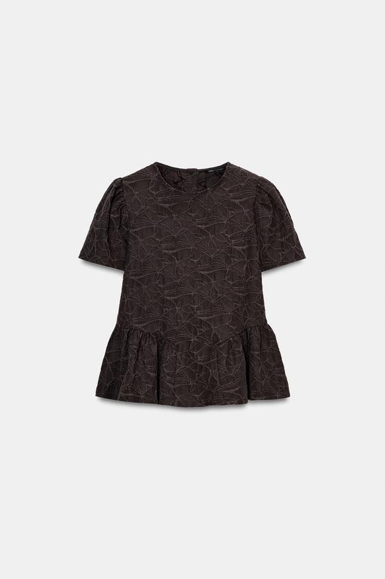 Top ballon peplum