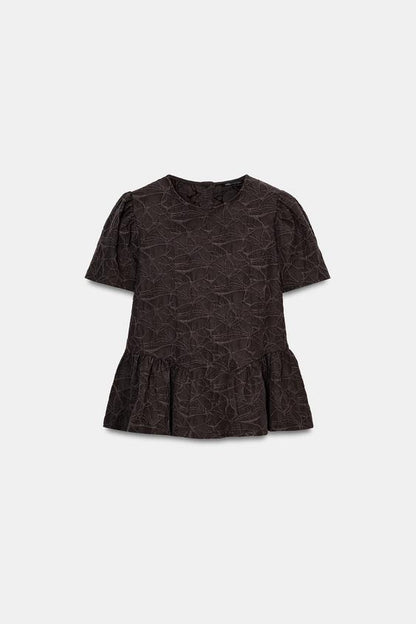 Top ballon peplum