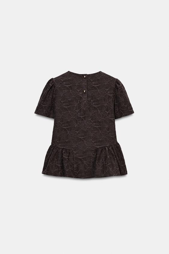 Top ballon peplum