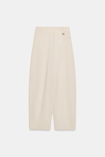 Pantalon croisé texturé