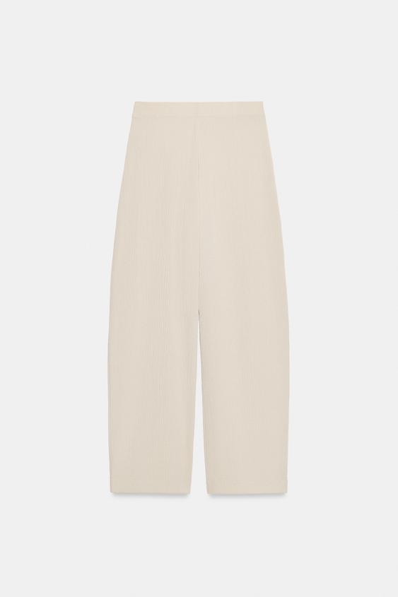 Pantalon croisé texturé