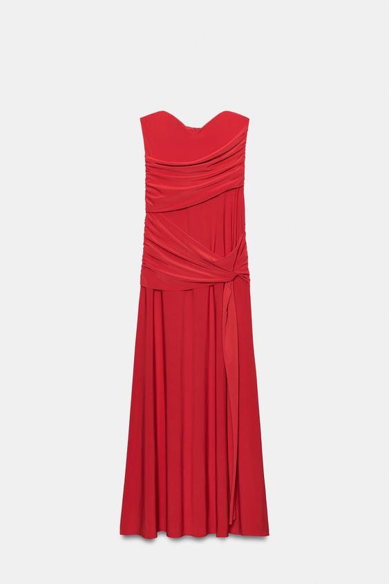 Robe longue drapée