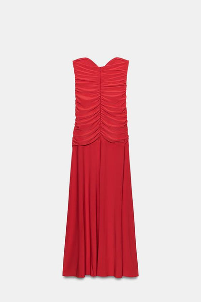 Robe longue drapée