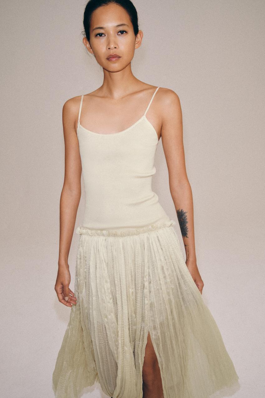 Robe midi contrastée