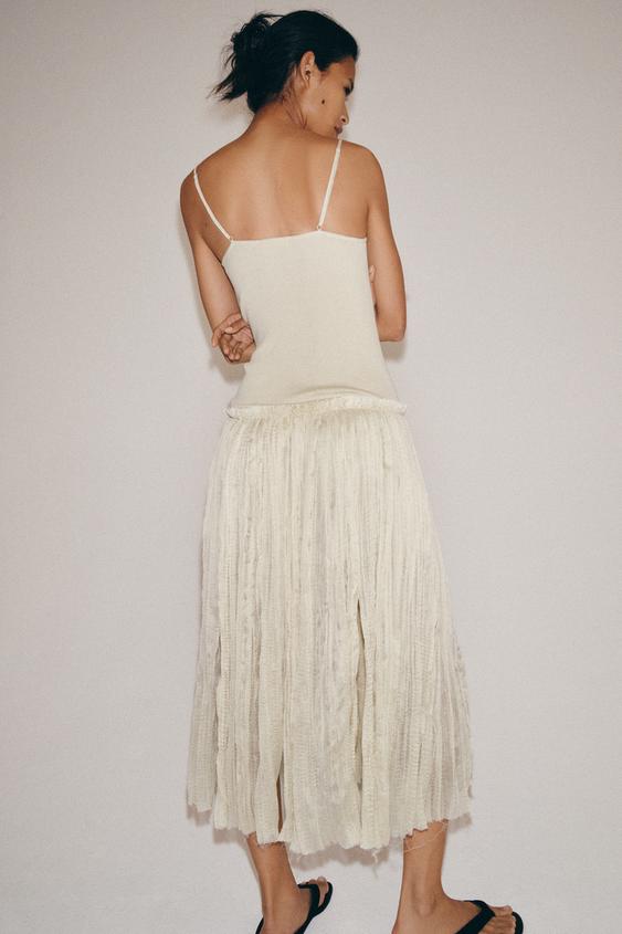 Robe midi contrastée