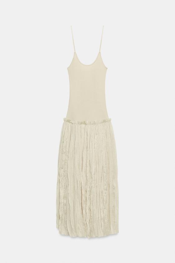 Robe midi contrastée