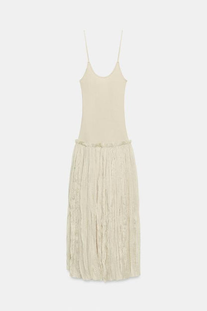 Robe midi contrastée