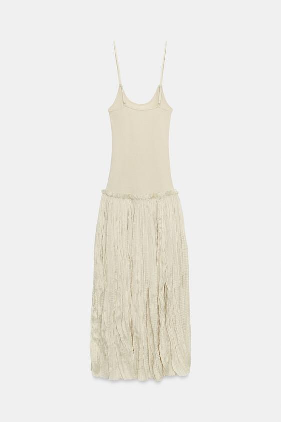 Robe midi contrastée