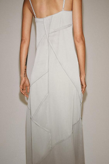 Robe midi contrastée
