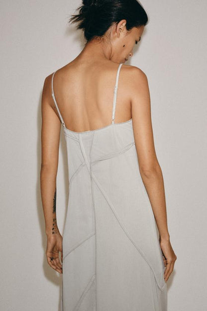 Robe midi contrastée
