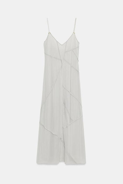Robe midi contrastée