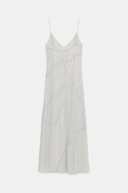 Robe midi contrastée