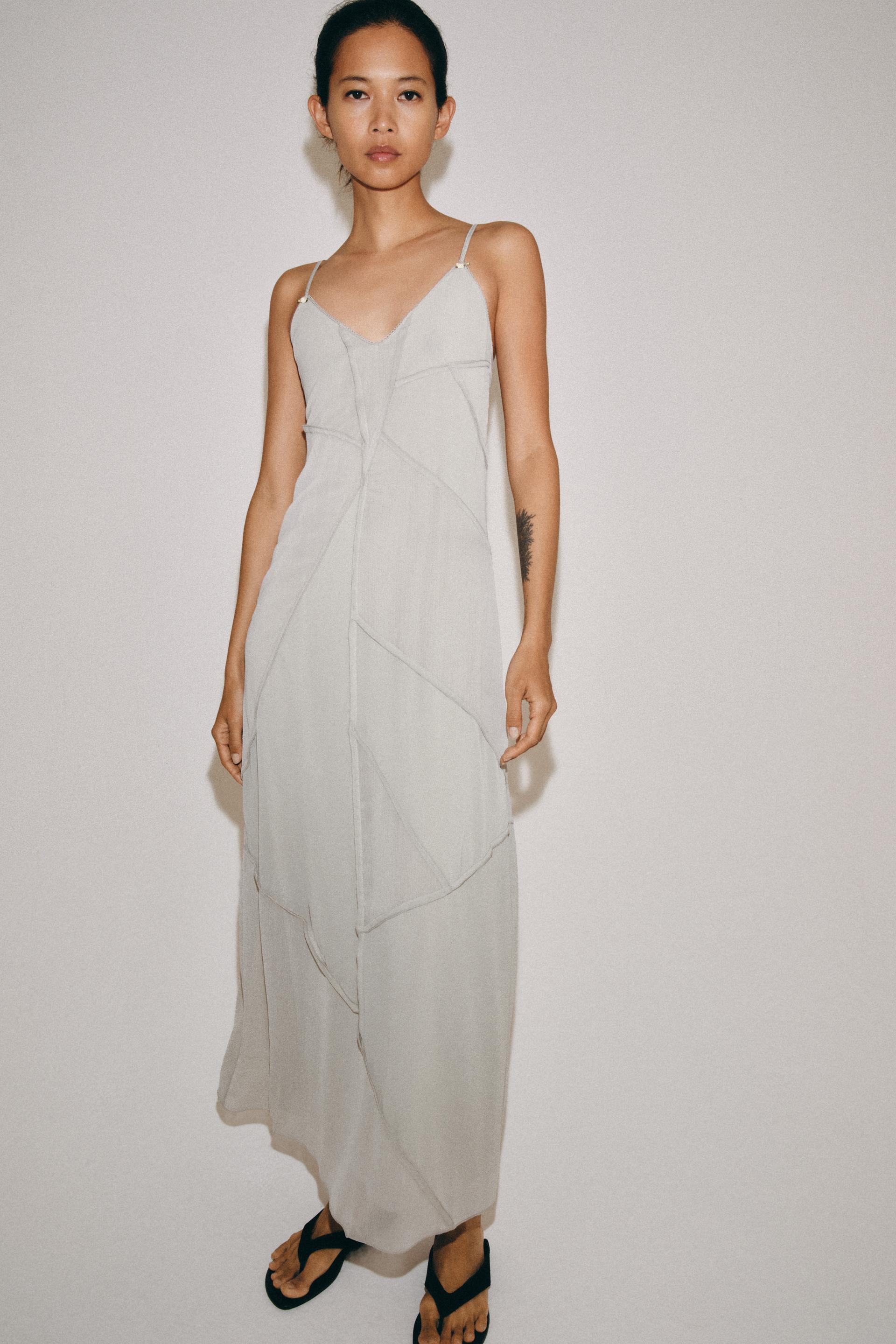 Robe midi contrastée