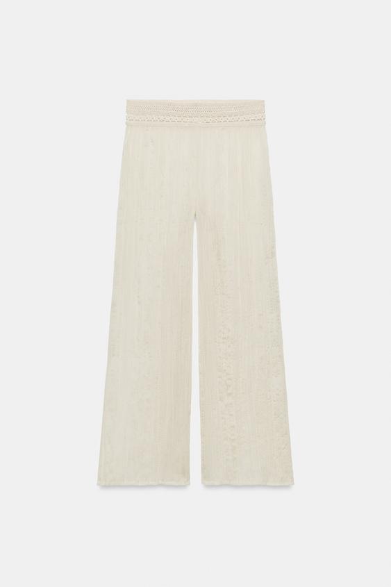 Pantalon contrasté au crochet