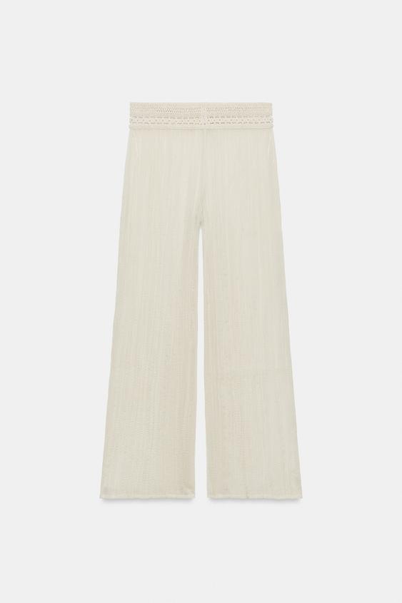 Pantalon contrasté au crochet