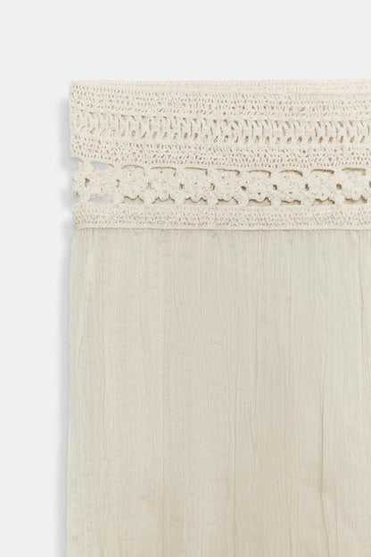 Pantalon contrasté au crochet