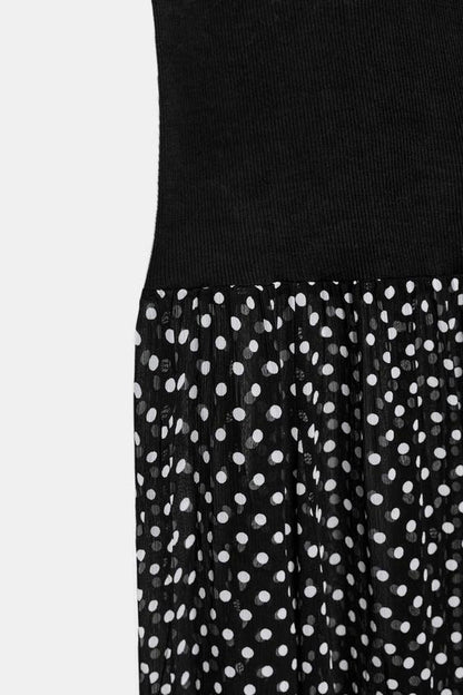 Robe contrastée à pois