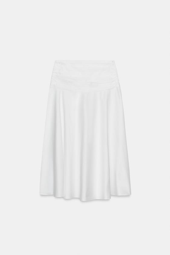 Jupe midi à volume