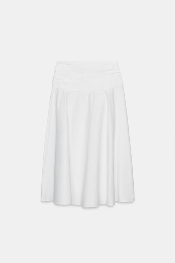 Jupe midi à volume