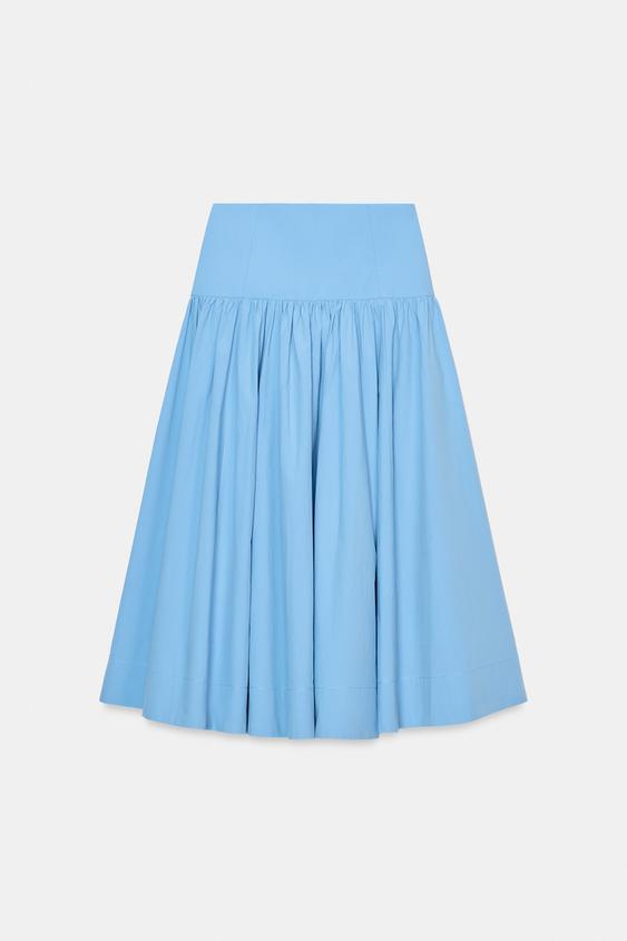 Jupe midi à volume