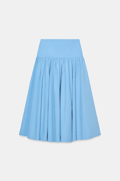 Jupe midi à volume