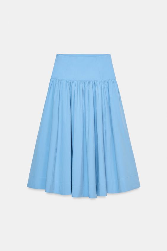 Jupe midi à volume