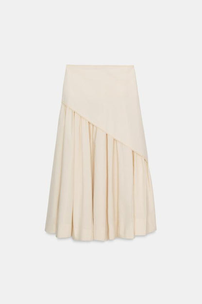 Jupe midi à volume effet foulard
