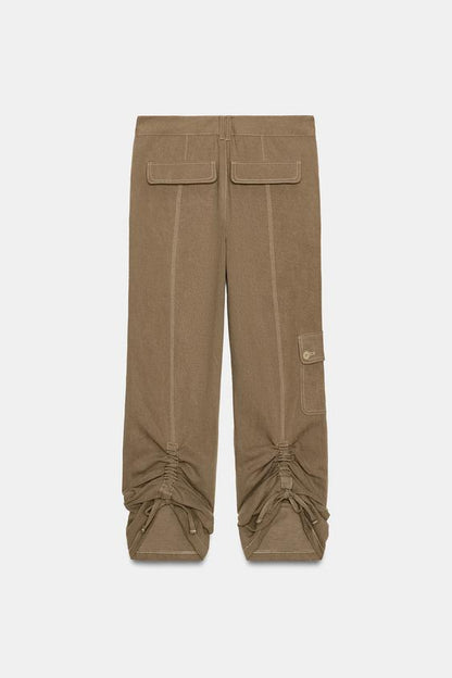 Pantalon fluide à fronces