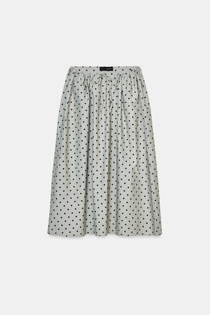 Jupe midi à pois