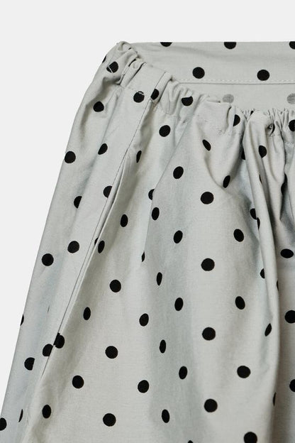 Jupe midi à pois