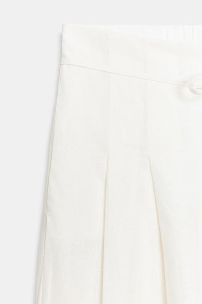 Pantalon large en lin à pinces
