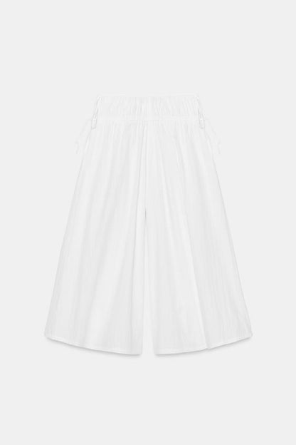 Pantalon-culotte à fronces