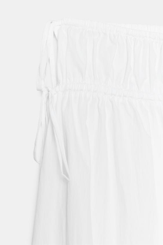 Pantalon-culotte à fronces