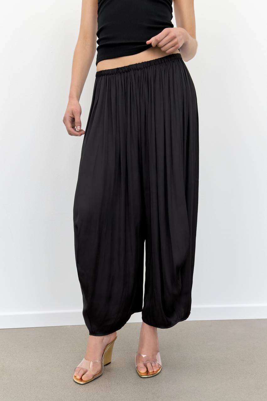 Pantalon bouffant à plis