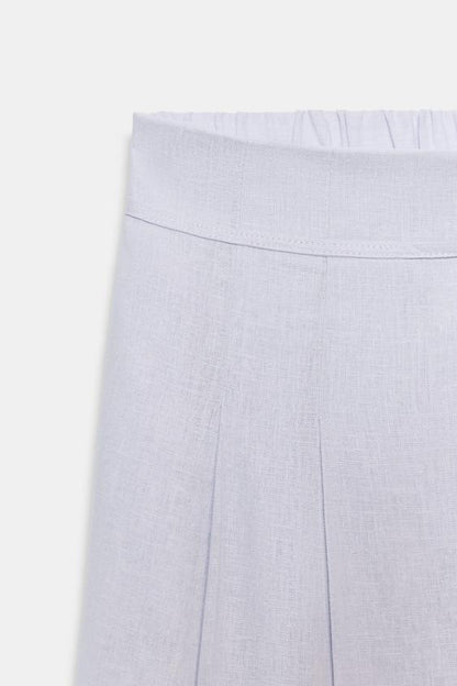 Pantalon large en lin à pinces