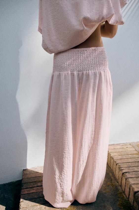 Pantalon baggy à taille élastique