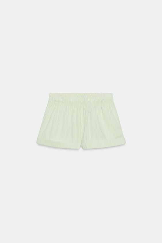 Short en popeline à rayures