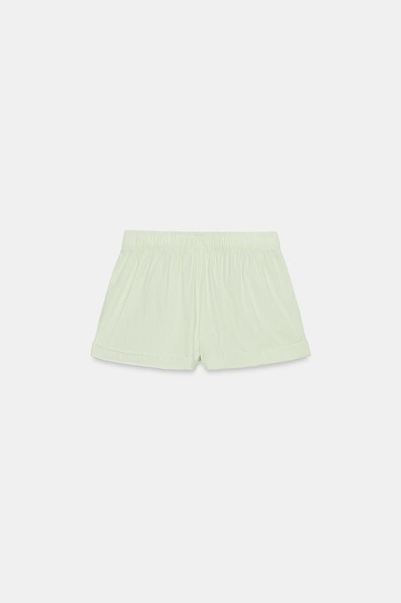 Short en popeline à rayures
