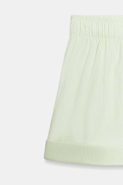 Short en popeline à rayures