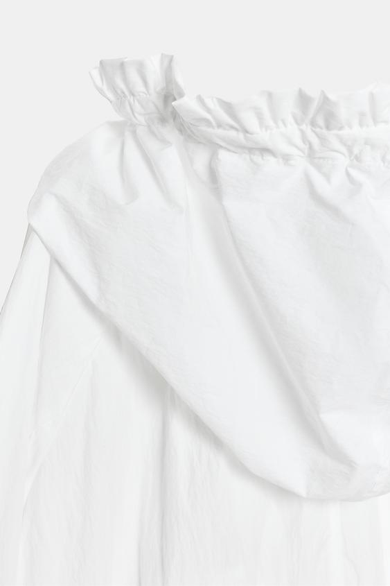 Veste à fermeture zippée à volants