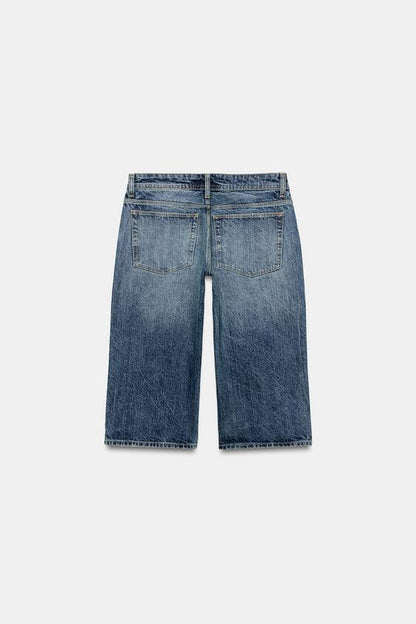 Jean capri en denim TRF taille mi-haute